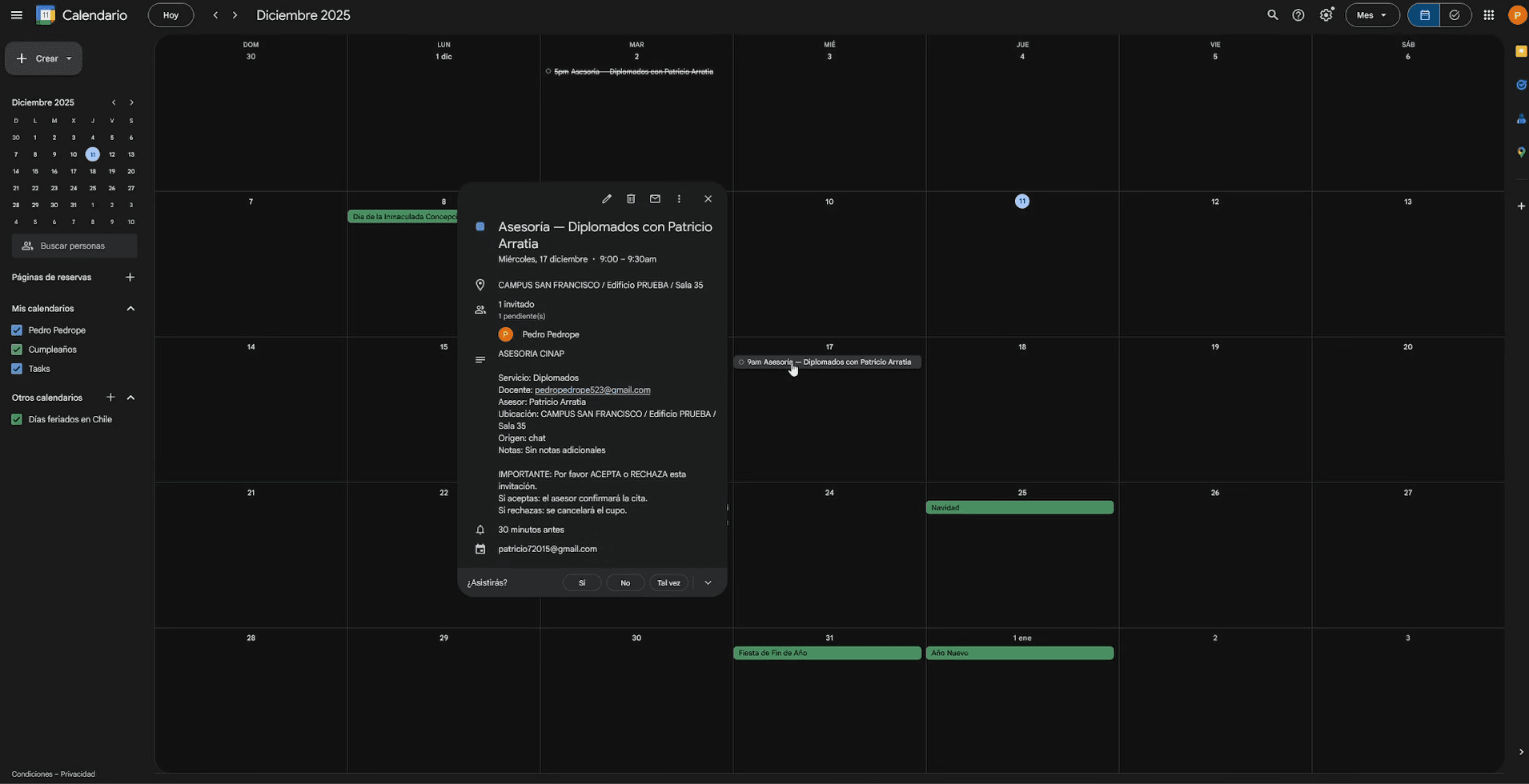 CINAP — Agente Conversacional de IA para Gestión de Asesorías - Miniatura 5